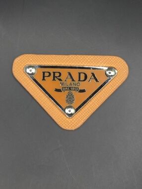 Orange Prada Triangle Patch/Croc Charm